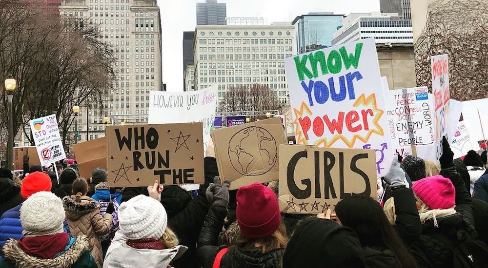 Here Are Our Favorite Protest Signs From The 2020 Chicago Women's March