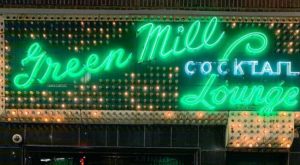 Green Mill neon welcome sign 