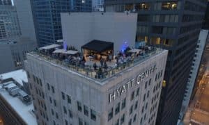 Image showing the AIRE Rooftop atop the Hyatt Centric The Loop Chicago