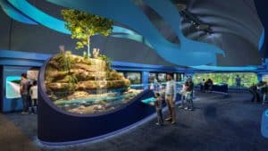 Image showing a rendering of the River Wonders exhibit at the Shedd Aquarium in Chicago