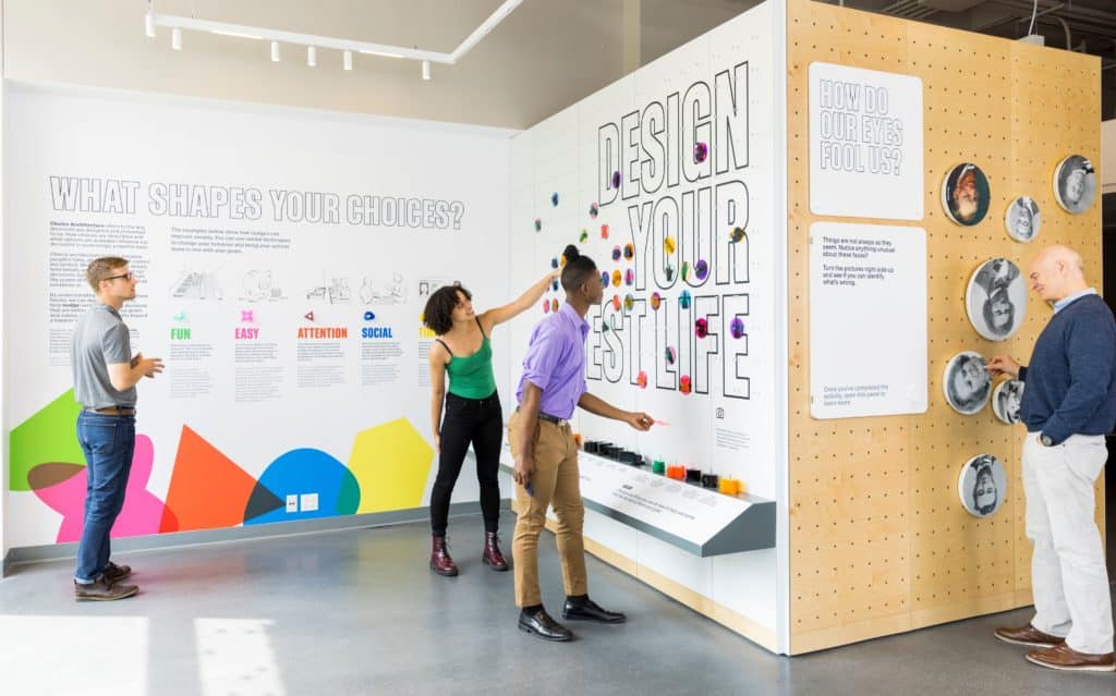 Image showing people participating in a behavioral activity at Mindworks museum and educational center in Chicago