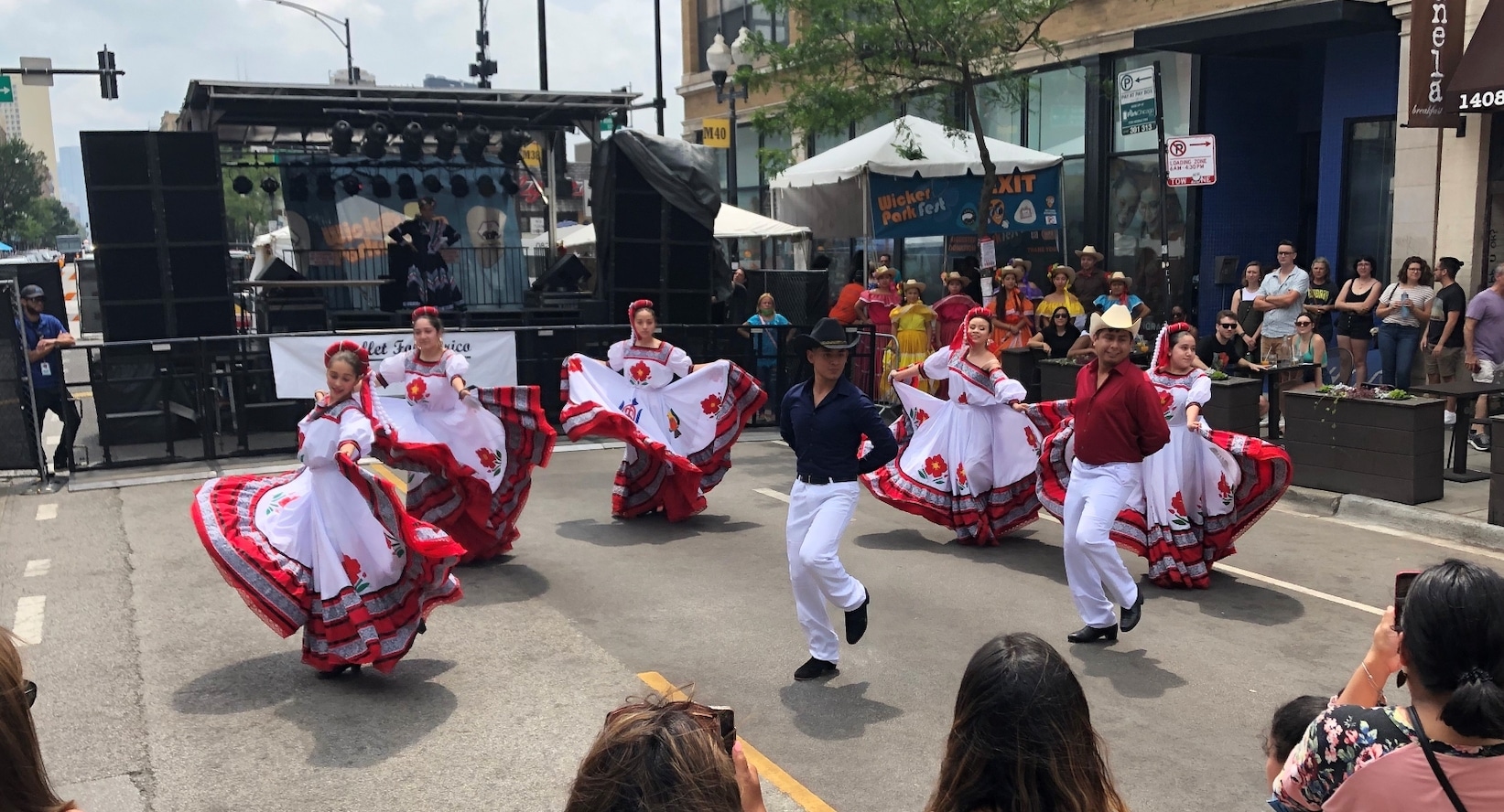 Dancers performing at Wicker Park Fest