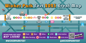 Image showing the map of Wicker Park Fest in Chicago