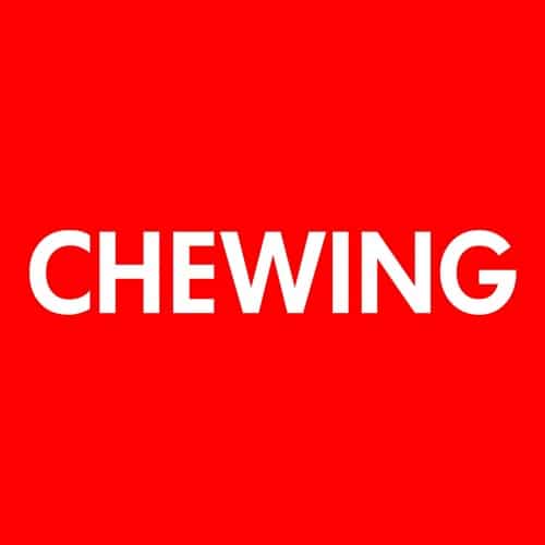 Title logo for Chewing podcast
