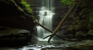 Image of the Lake Falls located in Matthiessen State Park near Chicago