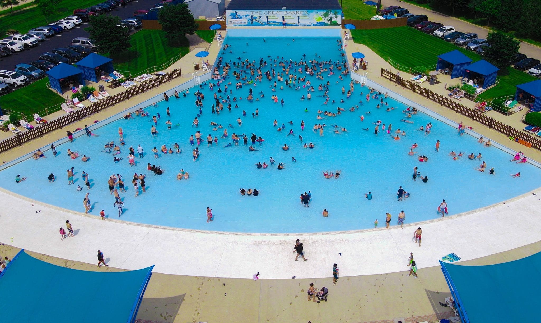 Image showing the wave pool at Raging Waves in Illinois