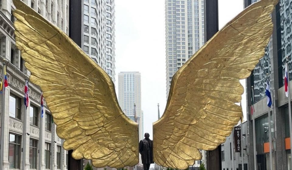 See The “Wings Of Mexico” Art Installation On The Magnificent Mile