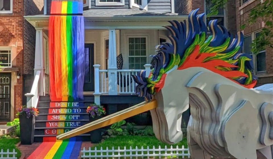 Andersonville’s Pride House Has Revamped Its Rainbow Yard Display