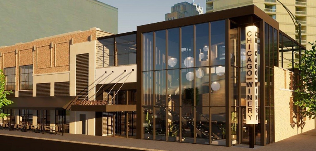 Rendering of the Chicago Winery building