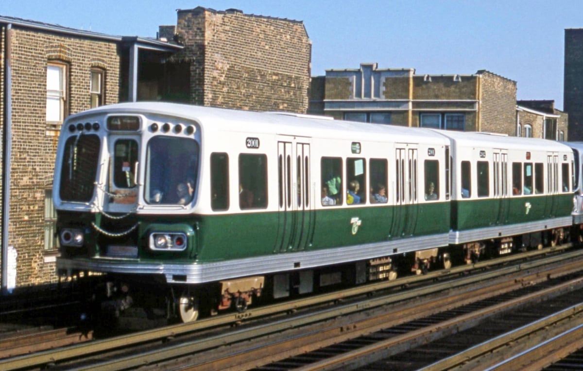 Vintage green CTA train
