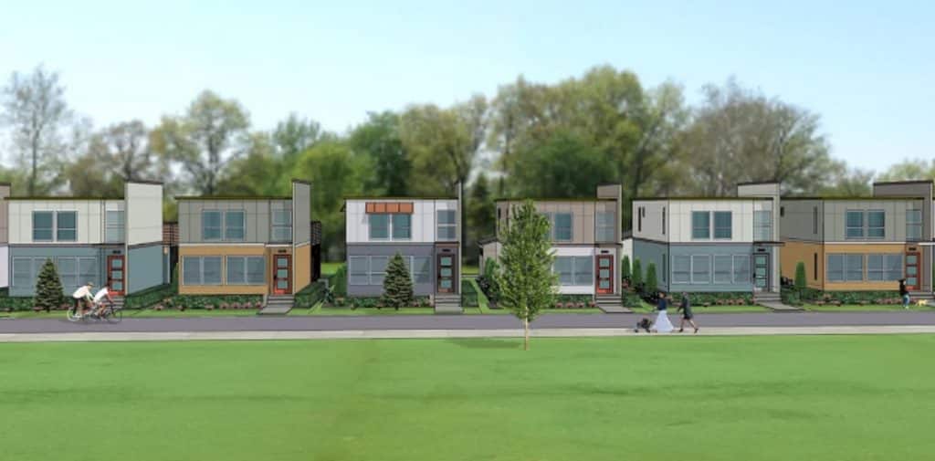 Rendering of the container homes