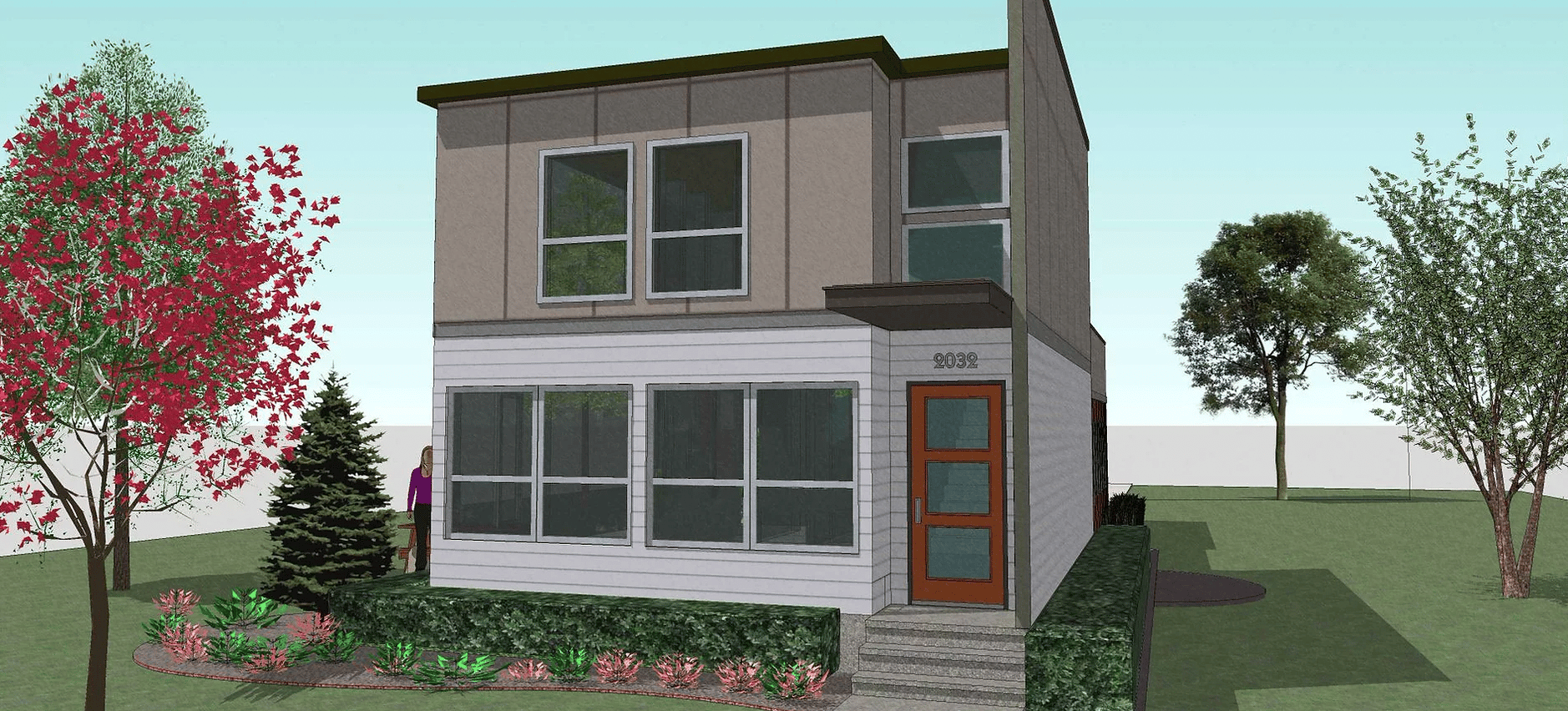 Rendering of a container home