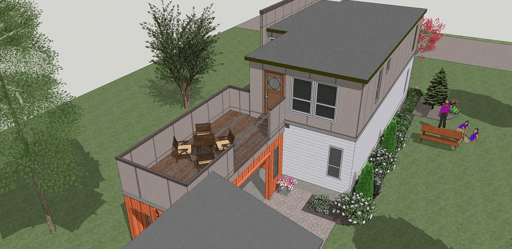 Rendering of a container home