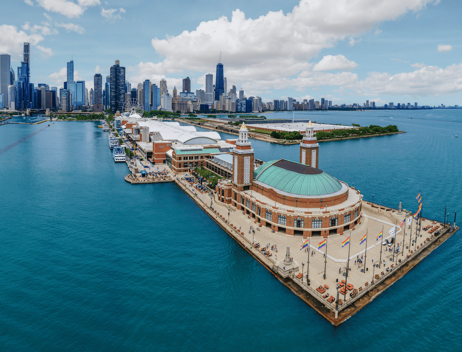 Aerial photo of the Navy Pier