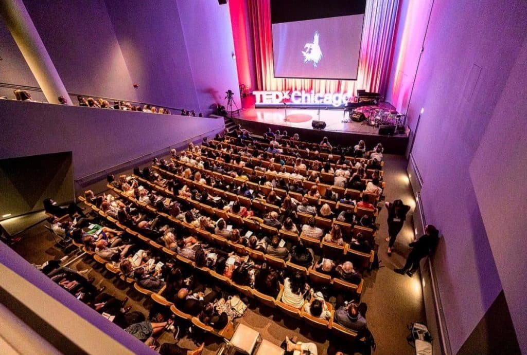 Crowd seated for last years TEDxChicago talks