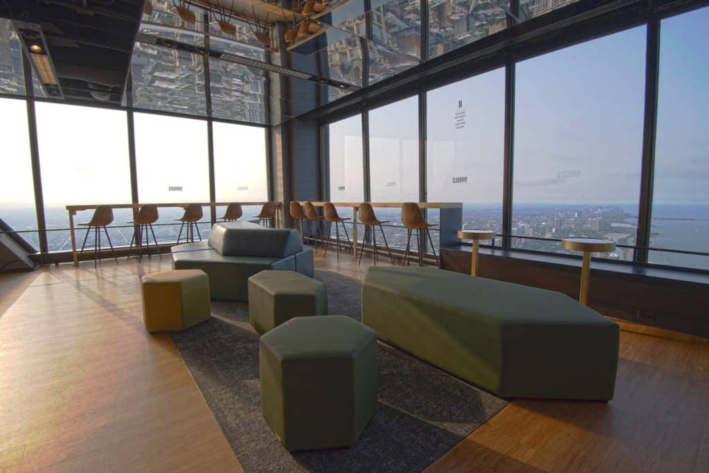 Interior of CloudBar during the day