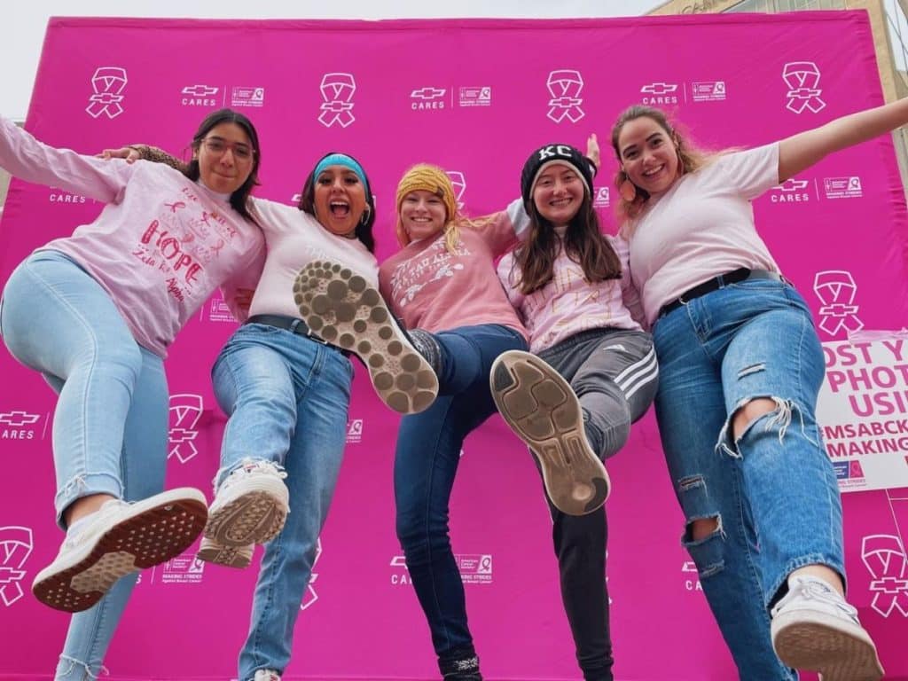 Group of people posing at a Making Strides event