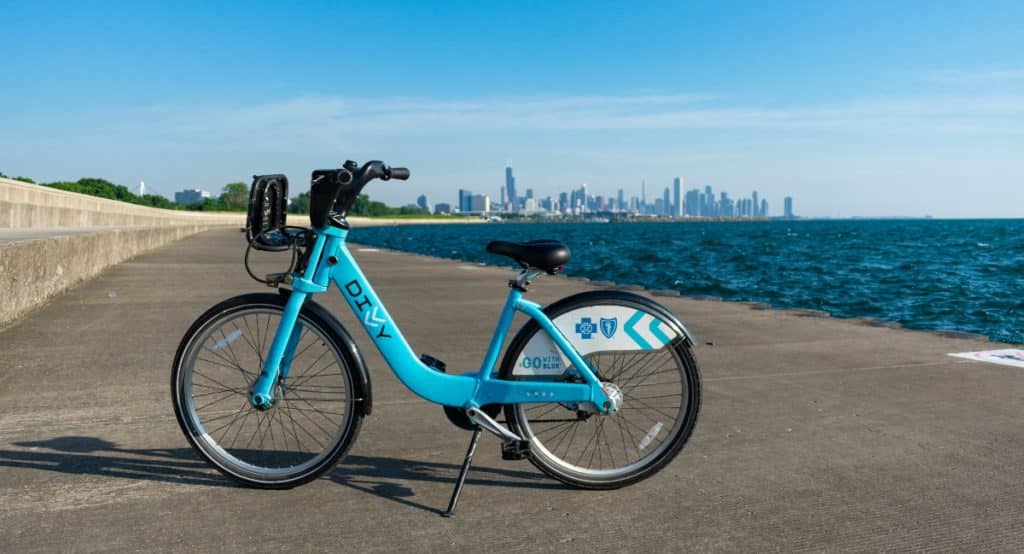 Divvy bike seen in Chicago
