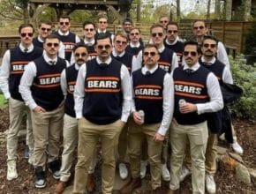 A Bachelor Party Dressed As Former Bears Coach Mike Ditka Is Currently Going Viral