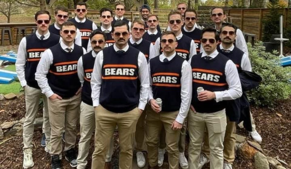 A Bachelor Party Dressed As Former Bears Coach Mike Ditka Is Currently Going Viral