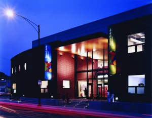 Exterior of the arts center