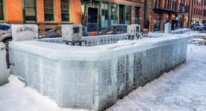 Photo showing an ice bar outside PB&J in Chicago's West Loop