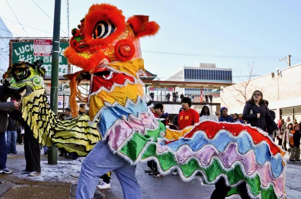 Chinese New Year parade celebrations