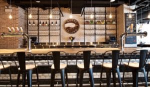 Image showing the bar at Goose Island's Fulton Market taproom