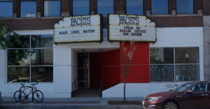 Image of the Facets cinema exterior in Chicago