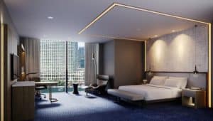 Image showing a rendering of the Grand Deluxe suite with a river view at the St. Regis Hotel in Chicago