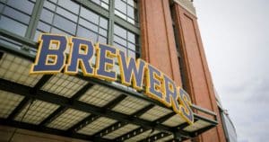 Brewers sign at the American Family Field stadium