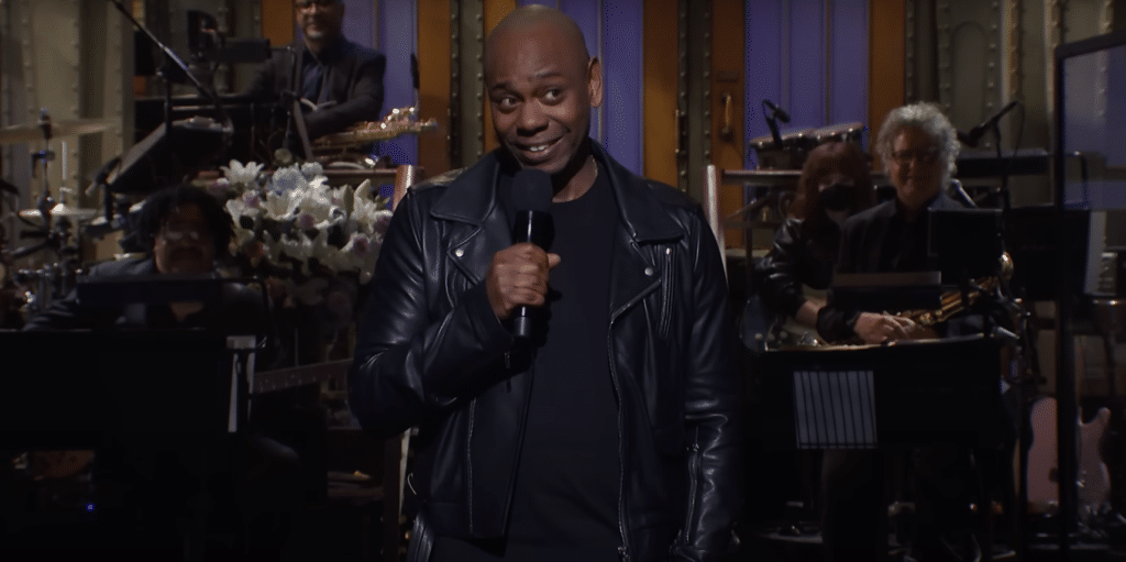 Image showing Dave Chappelle during a live performance on Saturday Night Live