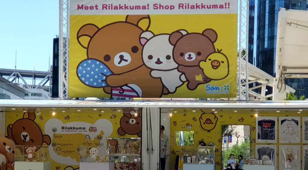 Image of the Rilakkuma 20th Anniversary USA Tour making a stop in a city before it comes to Chicago