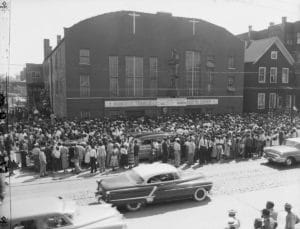 Image showing Chicago's Roberts Temple Church of God in Christ in 1955 when Emmett Till’s body was on display in the church at the demand of his mother 
