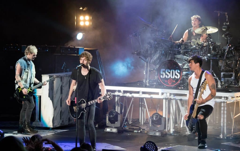 5 Seconds of Summer in concert at the Shoreline Amphitheater in Mountain View, CA