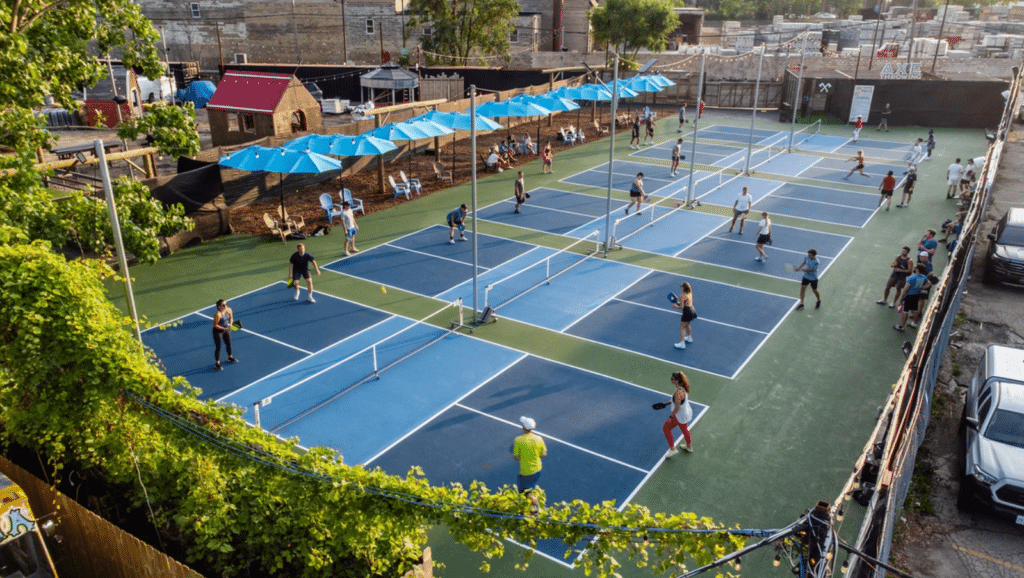Image showing Pickleball courts in Chicago opened by Big City Pickle