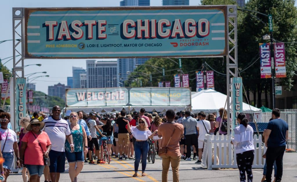 Image showing people entering the Taste of Chicago in Grant Park
